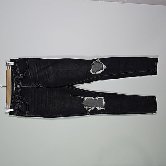 LEVI'S 721 faded black 27x32 distressed high rise skinny jeans - Picture 1 of 8